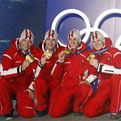 Siegerehrung nach dem Teambewerb