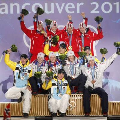 Siegerehrung nach dem Teambewerb