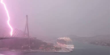 Gewaltige Gewitter an der Adria