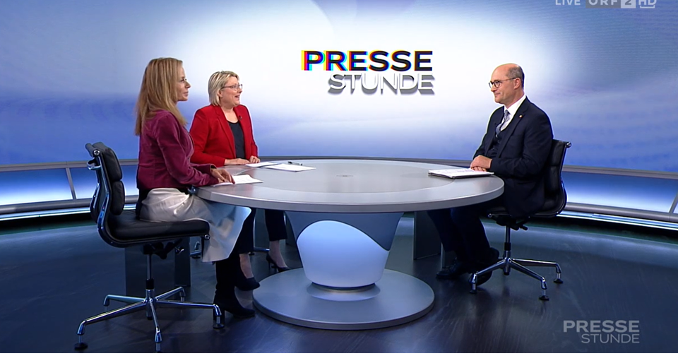 oe24-Politikchefin Isabelle Daniel und Helma Poschner (ORF)