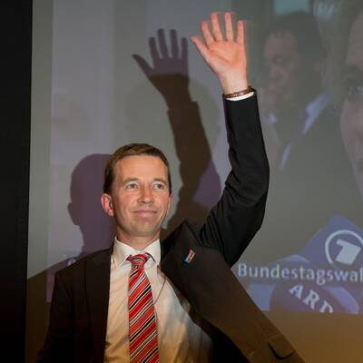 Reaktionen der Parteien auf die Hochrechnung