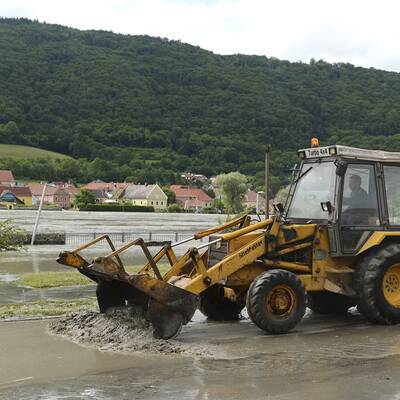 Aufräumen nach dem Hochwasser