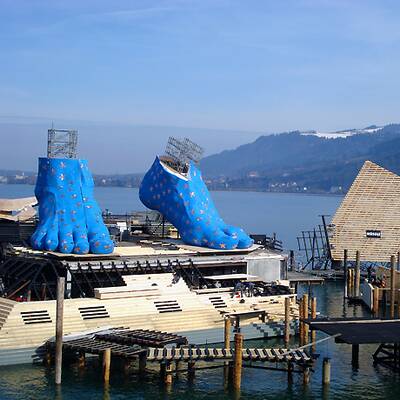 Bregenz: Aufbau für Verdis 