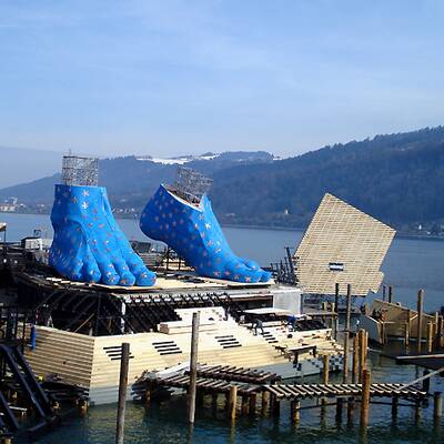 Bregenz: Aufbau für Verdis 