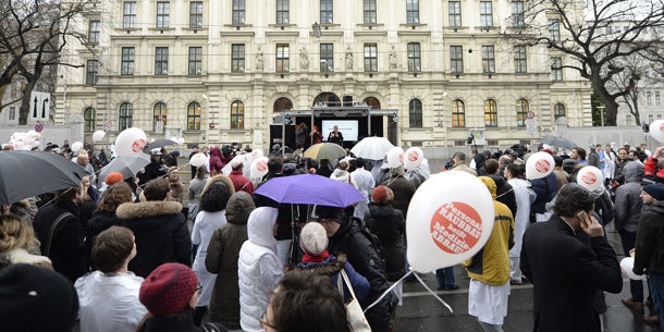 AKH-Ärzte gingen auf die Straße