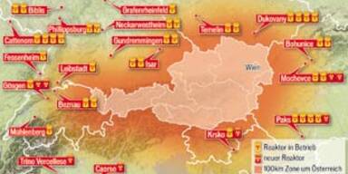Weitere 8 Reaktoren in Grenznähe geplant