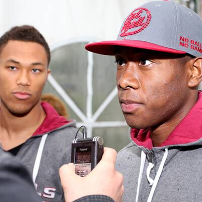 David Alaba beim American Football