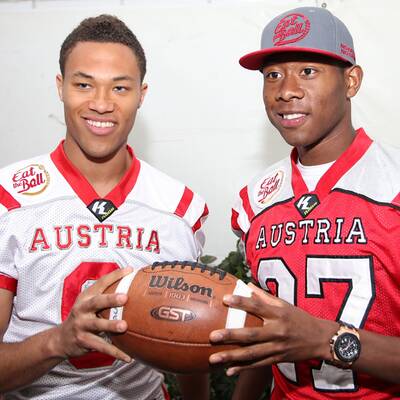 David Alaba beim American Football