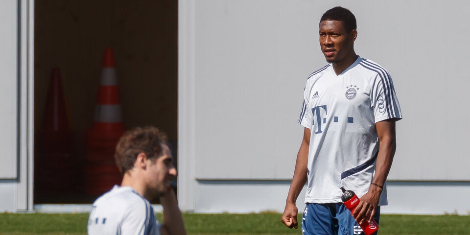 Alaba schwitzte am Montag beim ersten Bayern-Training seit der 