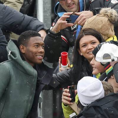 Alaba besuchte Super G in Kitzbühel