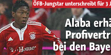 Alaba erhält Profi-Vertrag bei den Bayern