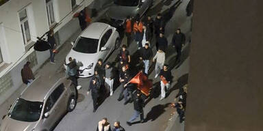 Albanische Fans in Wien