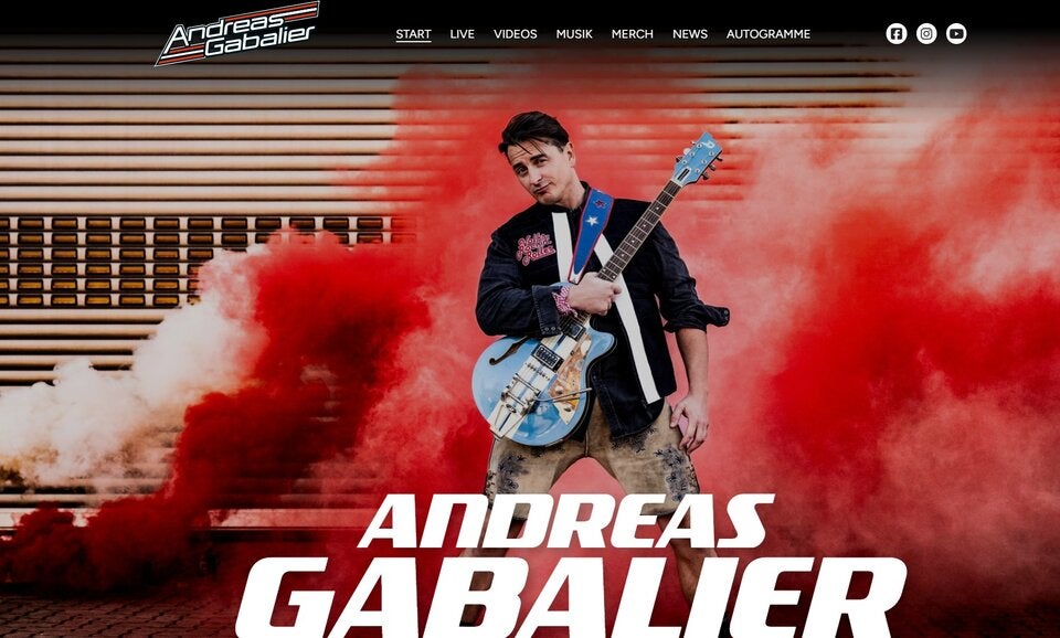 Neue Website von Andreas Gabalier