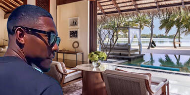 Alaba im Luxus-Urlaub auf den Malediven