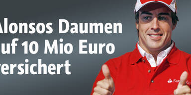 Alonsos Daumen auf 10 Mio versichert