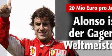 Alonso ist der Gagen-Weltmeister