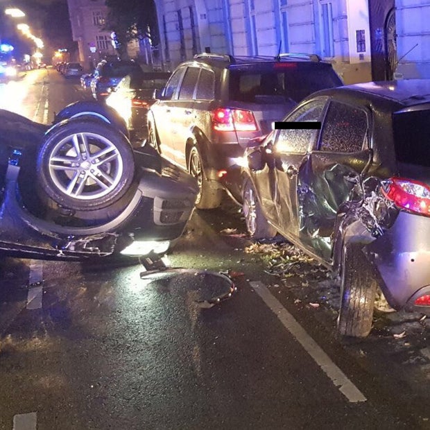 Spektakulärer Unfall mitten in Wien