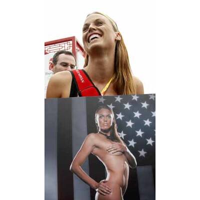 Schwimm-Star Amanda Beard zieht sich für Peta aus