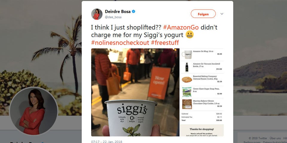 Erste Panne im Supermarkt ohne Kassen