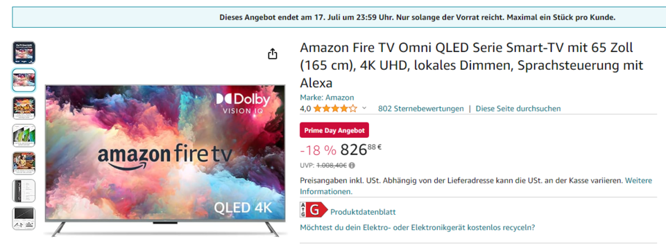 Amazon Prime Day: Die 32 besten Angebote