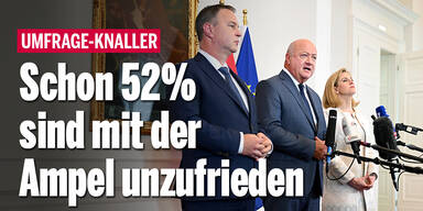 Umfrage: Schon 52 % sind mit der Ampelkoalition unzufrieden