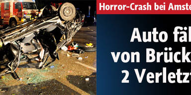 Auto stürzt bei Amstetten von Brücke