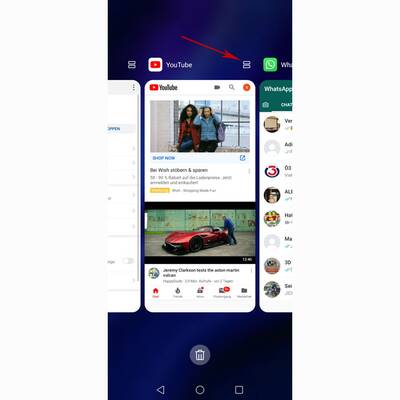 Display-Splitting bei Android