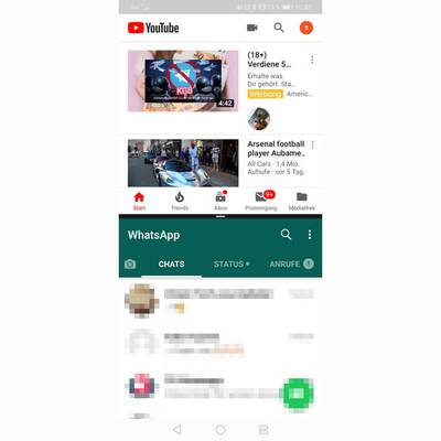 Display-Splitting bei Android