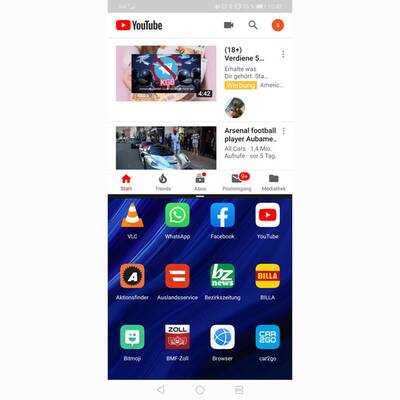 Display-Splitting bei Android