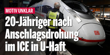 20-Jähriger nach Anschlagsdrohung im ICE in U-Haft