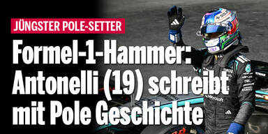 Formel-1-Hammer: Antonelli (19) schreibt mit Pole Geschichte