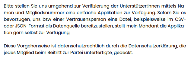 Fußi Anwaltsschreiben