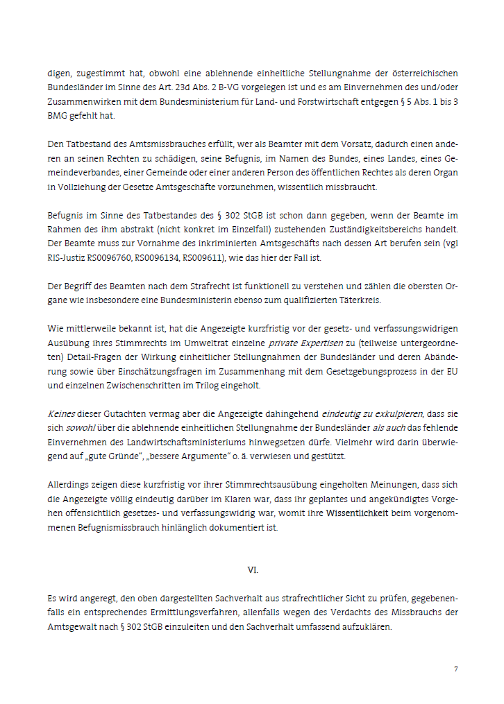 ÖVP-Strafanzeige gegen Gewessler, Seite 7