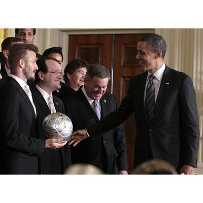David Beckham zu Besuch bei Barack Obama