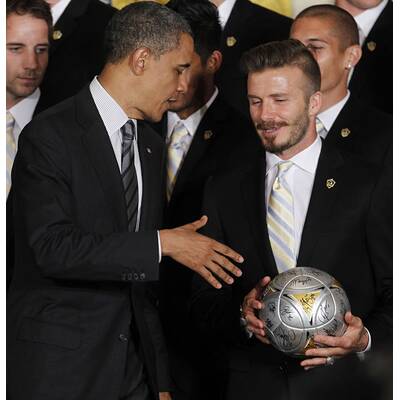 David Beckham zu Besuch bei Barack Obama