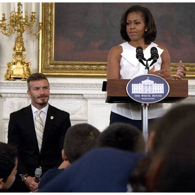 David Beckham zu Besuch bei Barack Obama
