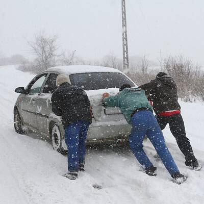 Schnee-Chaos in Ungarn