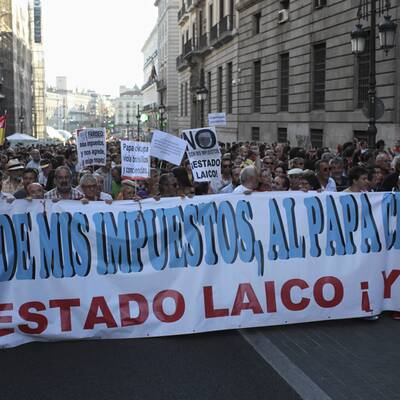 Die Polizei ging mit Schlagstöcken gegen die Demonstranten vor