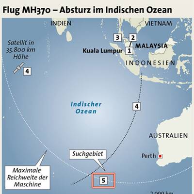 Hinweise auf vermissten Flieger im Süden des Indischen Ozeans