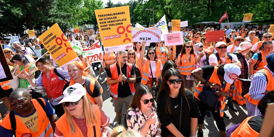 Freizeitpädagogen-Demo in Wien