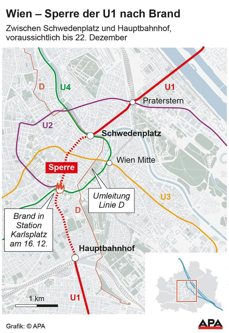 U1-Sperre sorgt für Total-Chaos im Advent-Finale
