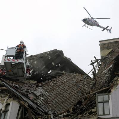 Wohnhaus in Wien nach Explosion eingestürzt