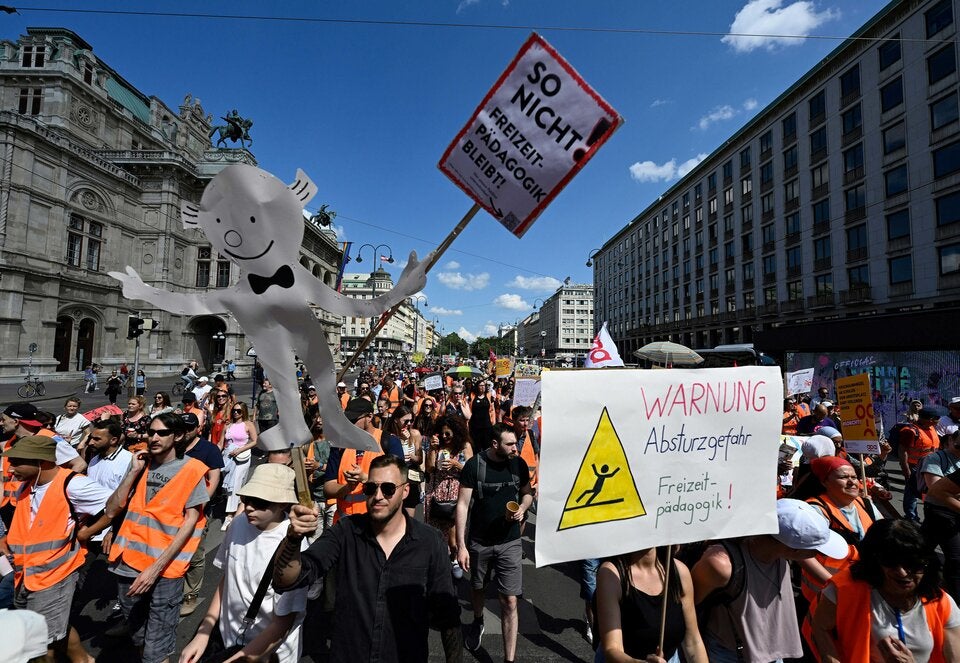 Freizeitpädagogen-Demo in Wien