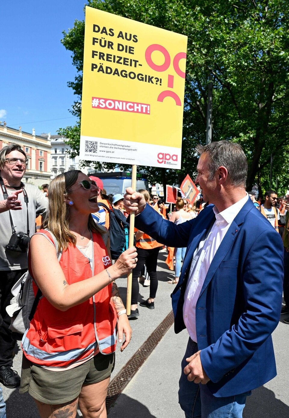 Freizeitpädagogen-Demo in Wien