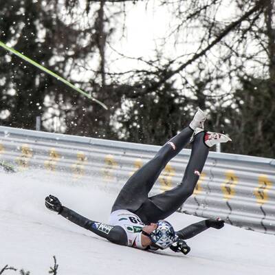 Schock-Momente beim Skifliegen am Kulm