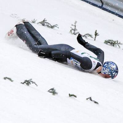 Schock-Momente beim Skifliegen am Kulm