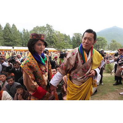So heiratet König Jigme Khesar Namgyal Wangchuck von Bhutan seine Jetsun Pema.