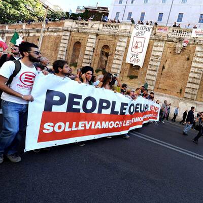 Proteste gegen Berlusconi in Rom