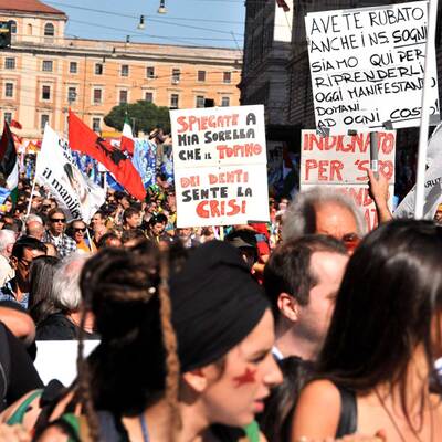 Proteste gegen Berlusconi in Rom