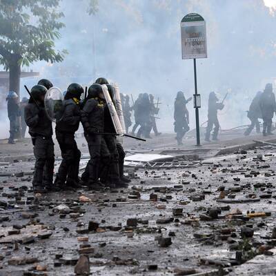 Proteste gegen Berlusconi in Rom